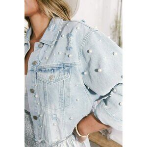 One in a Million Denim and Pearls Jacket